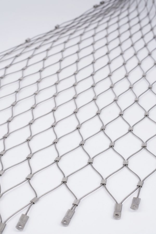 Stainless steel ferrule rope mesh aperture details