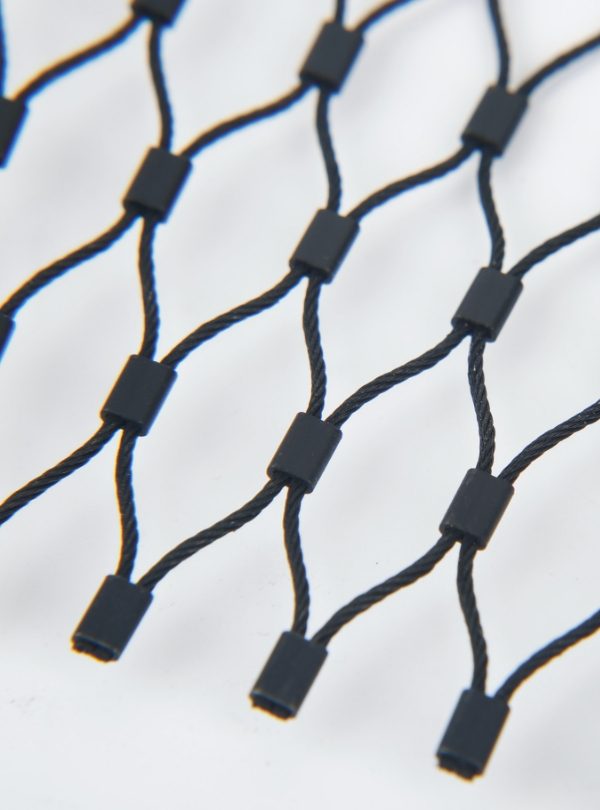 Black oxide stainless steel rope mesh aperture