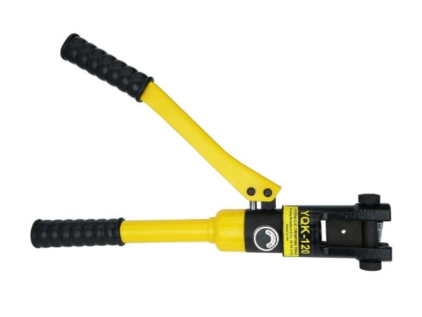 Yellow hydraulic cable crimping hand tool