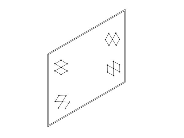 Irregular frame and 4 mesh aperture directions