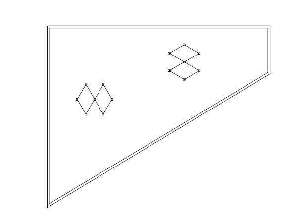 Irregular frame and 2 mesh aperture directions