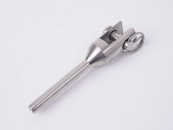Machined fork swage terminal