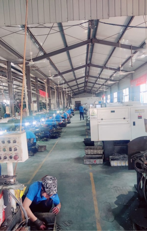 The production equipment in the workshop