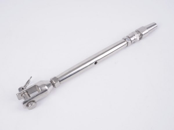 Rigging screw with swageless fork