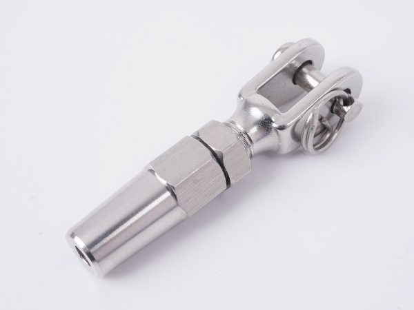 Swageless welded fork terminal