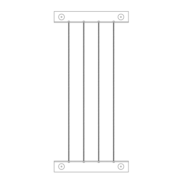 Wire rope fixed with plates