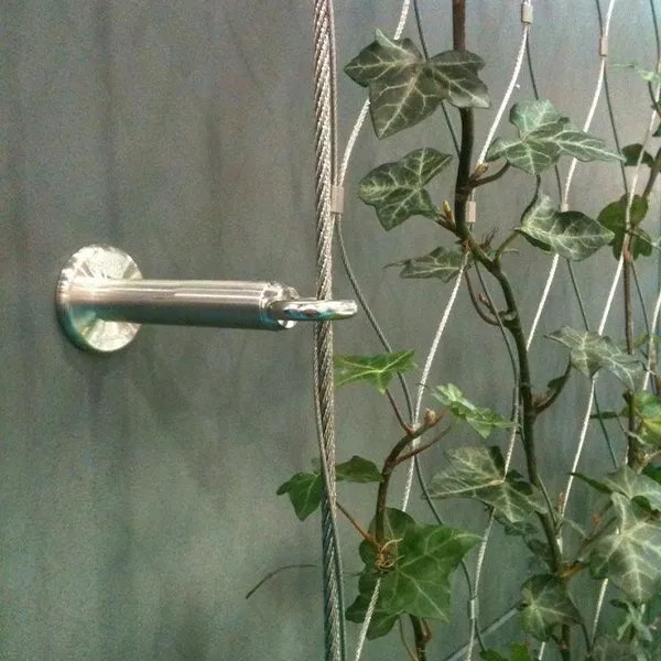 Plant climbing net with wire rope ferrule mesh for plant growing.