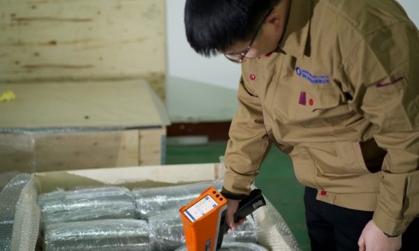 Our worker is checking the product material.